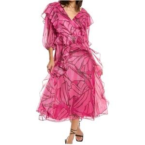 Ted Baker NWT Victoir Three-Quarter Sleeves Ruffle Dress 
Size 2 / US Size 6